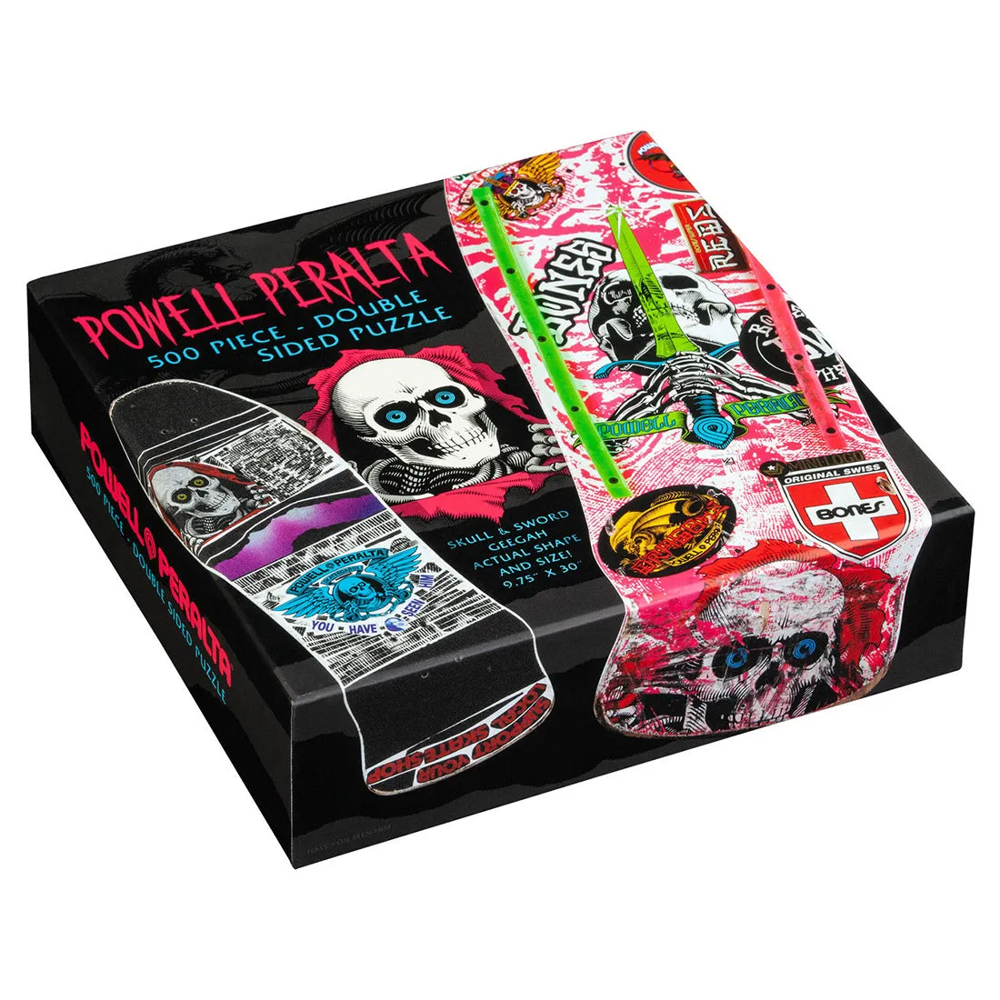Powell Peralta 500pc Puzzle - Geegah Skull & Sword Pink