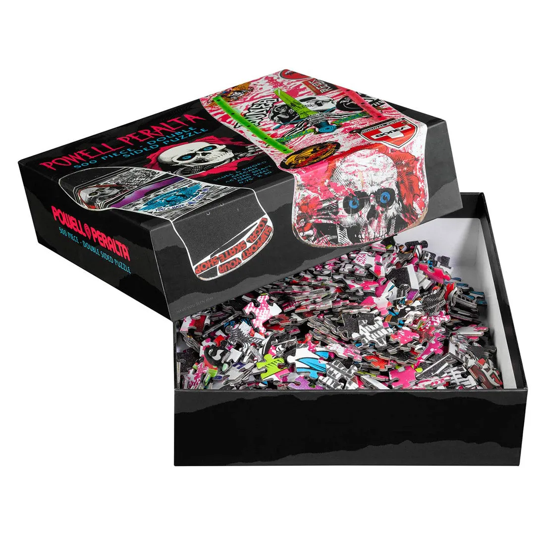 Powell Peralta 500pc Puzzle - Geegah Skull & Sword Pink