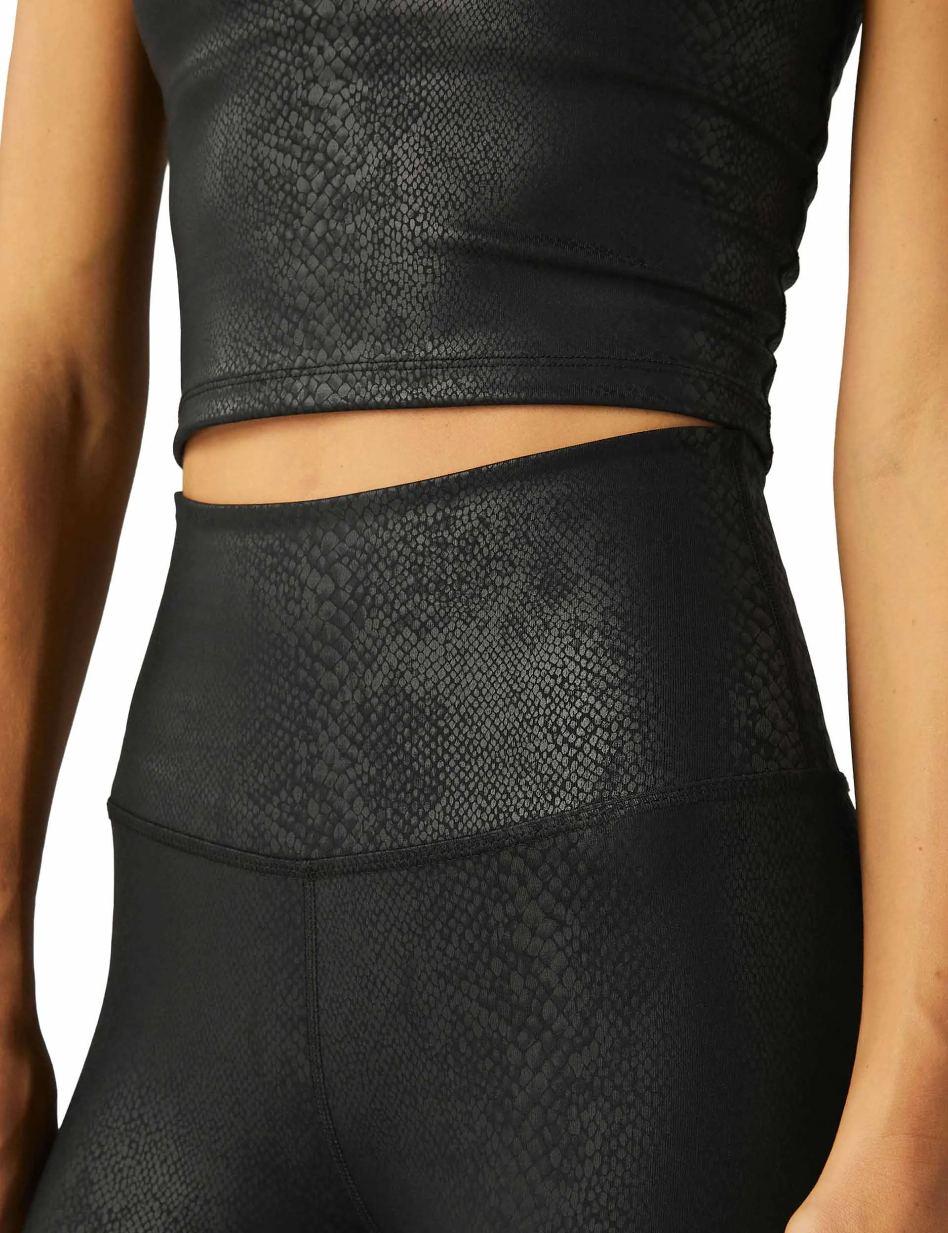 PowerShine High Waisted Midi Legging - Viper Black