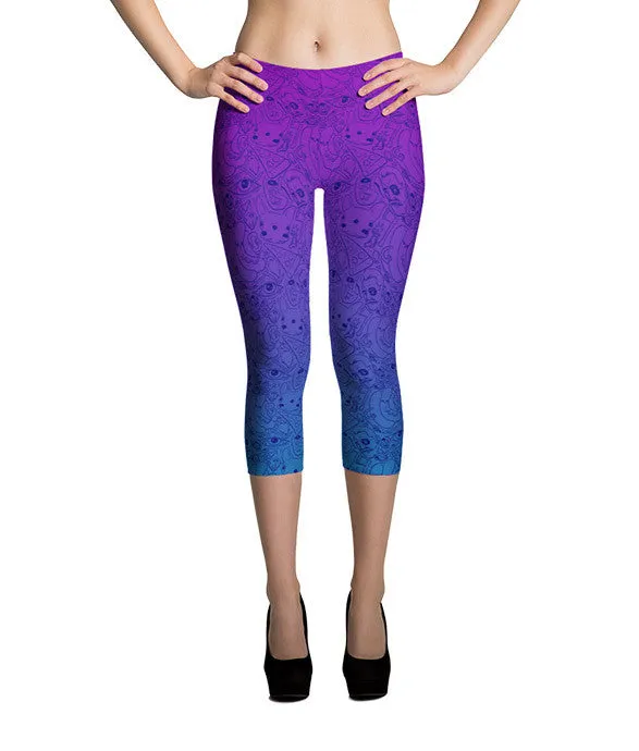 "Dice 'n Slice" Capri Leggings