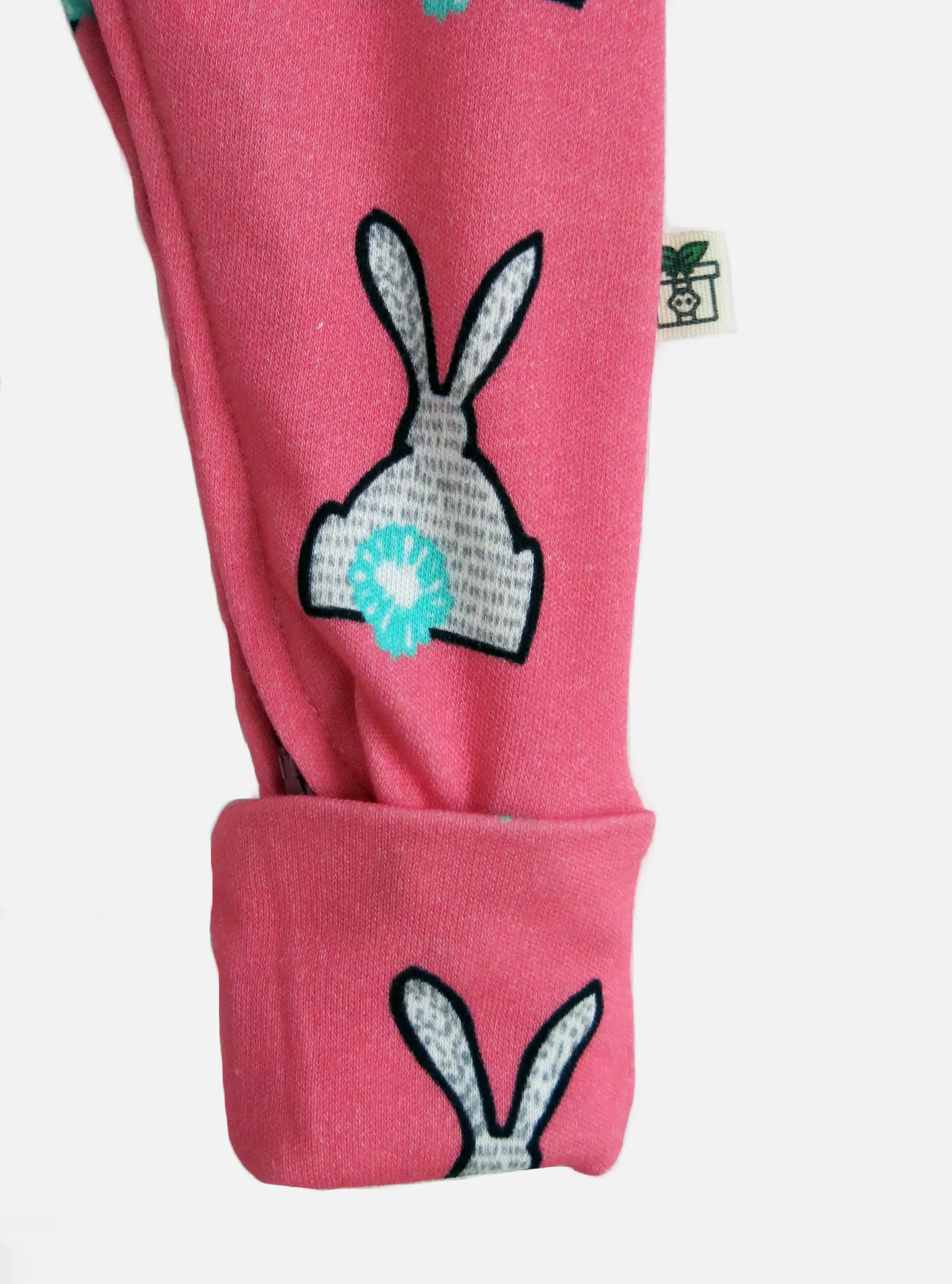 Rabbit Print Zip Sleepsuit