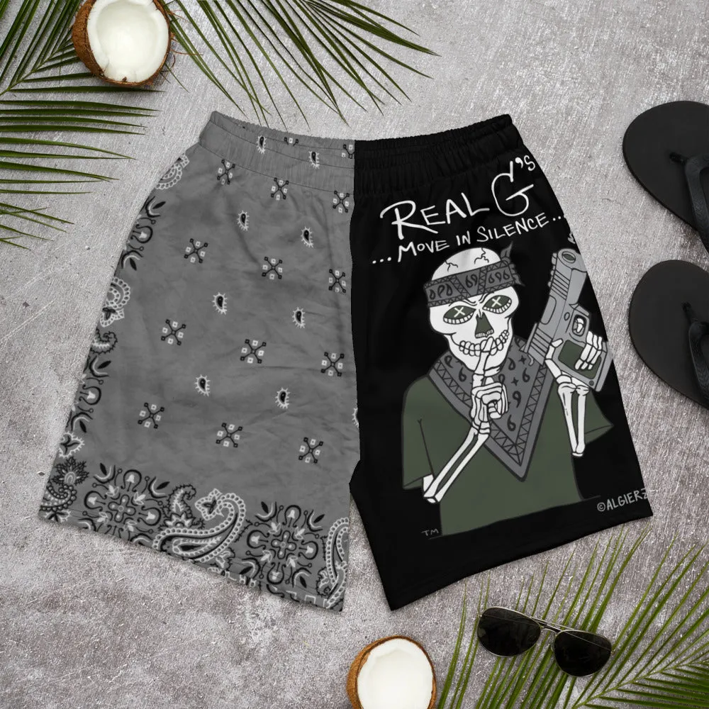 Real G's Move In Silence - Athletic Shorts (Black)
