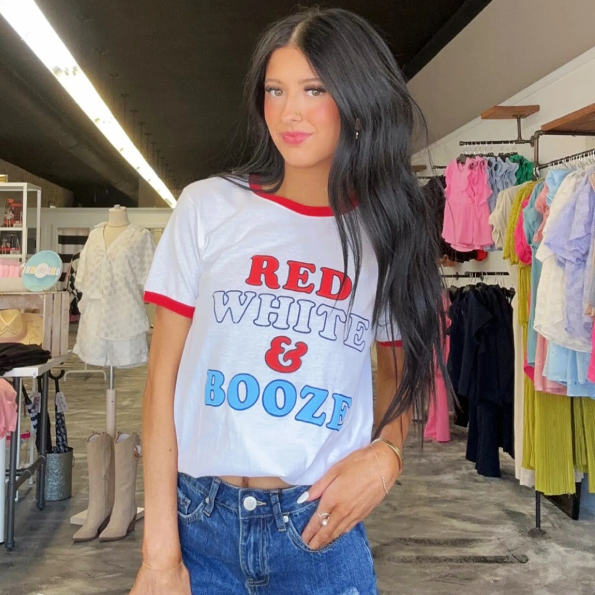 Red White and Booze Graphic Tee