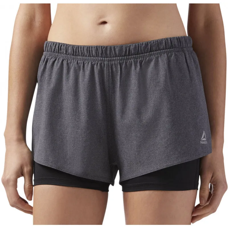 Reebok Running 2-In-1 Shorts - Black
