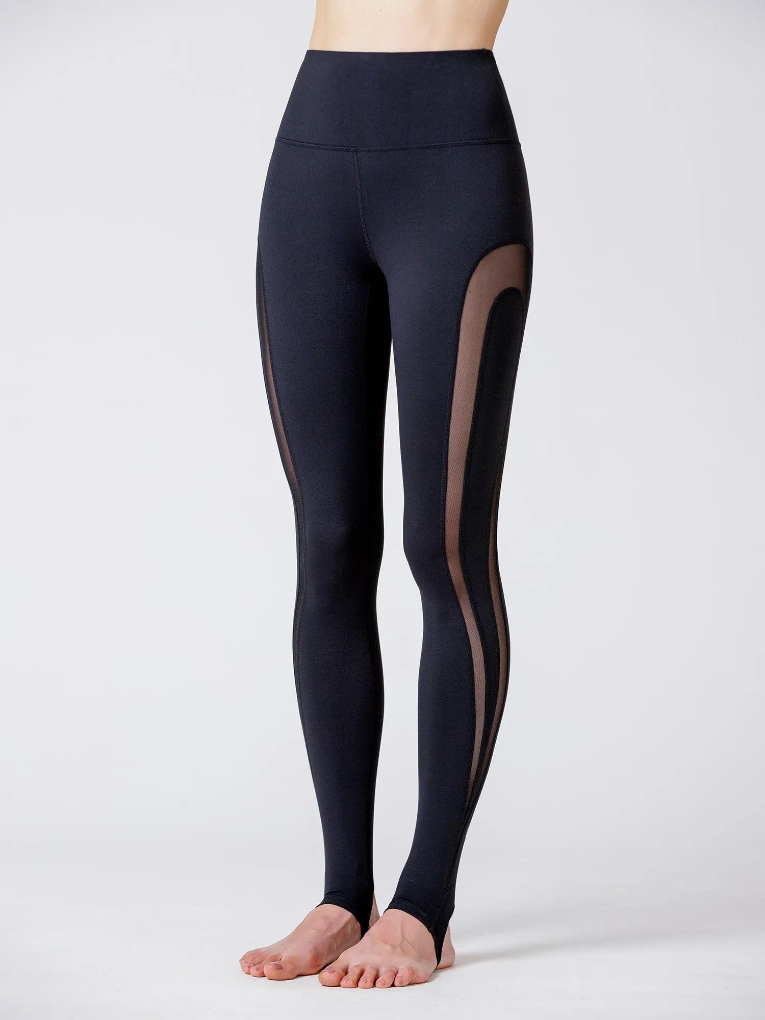 REVOLUTION STIRRUP PANTS 2.0, BLACK/BLACK MESH