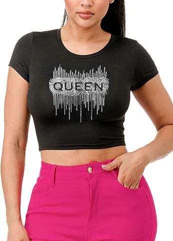 RHINESTONE CROP T SHIRTS(MMT2004) <Bundle>