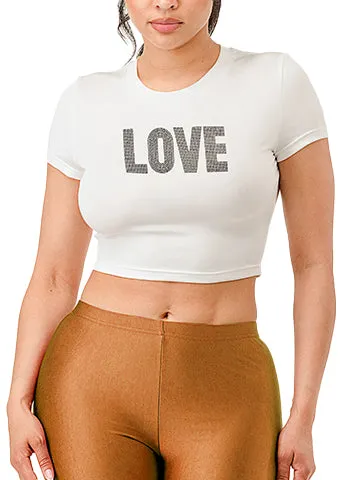 RHINESTONE CROP T SHIRTS(MMT2004) <Bundle>