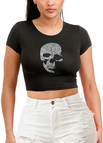 RHINESTONE CROP T SHIRTS(MMT2004) <Bundle>