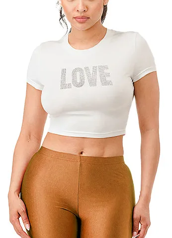 RHINESTONE CROP T SHIRTS(MMT2004) <Bundle>