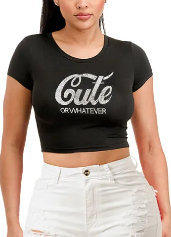 RHINESTONE CROP T SHIRTS(MMT2004) <Bundle>