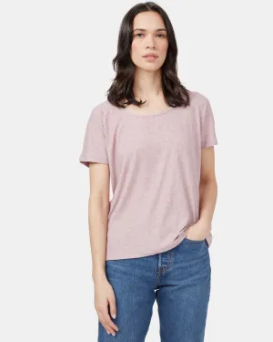 Ribbed Scoop Neck T-Shirt