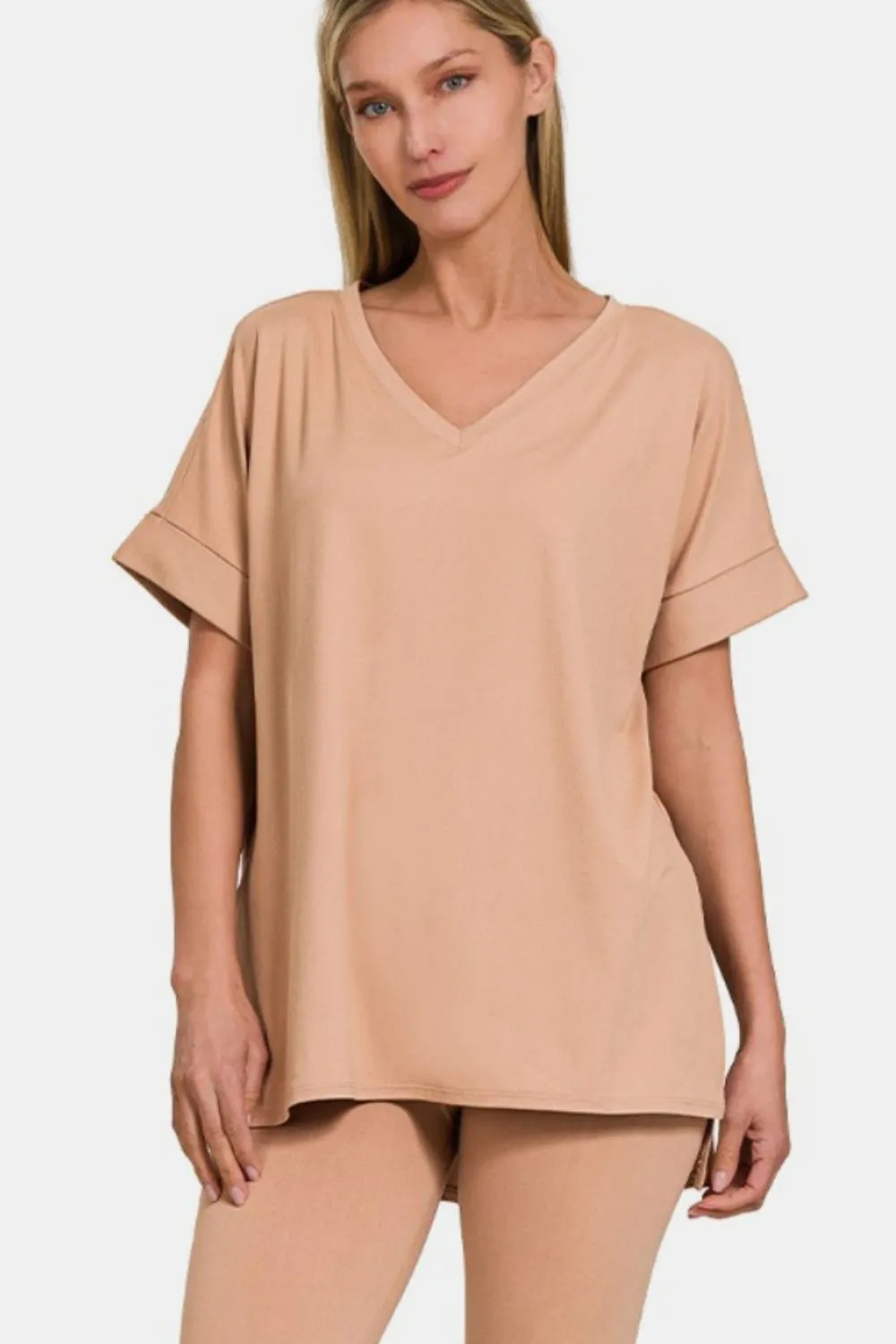Rolled Short Sleeve Lounge Set
