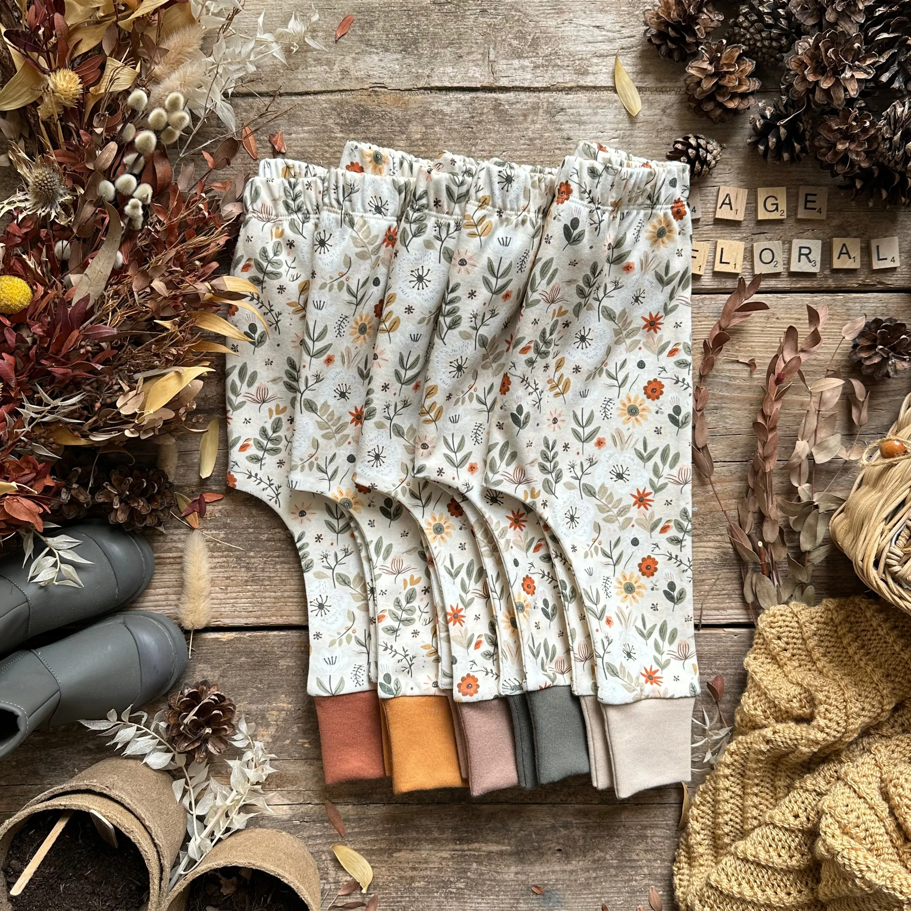 Sage Floral Harem Leggings | Ready To Post