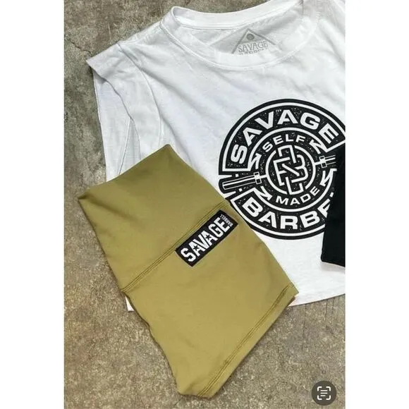 Savage Barbell Army green booty shorts Small lift fit