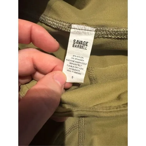 Savage Barbell Army green booty shorts Small lift fit