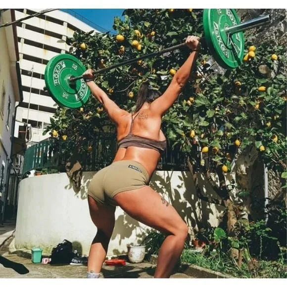 Savage Barbell Army green booty shorts Small lift fit