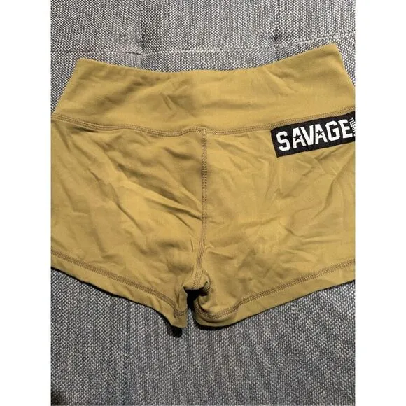 Savage Barbell Army green booty shorts Small lift fit