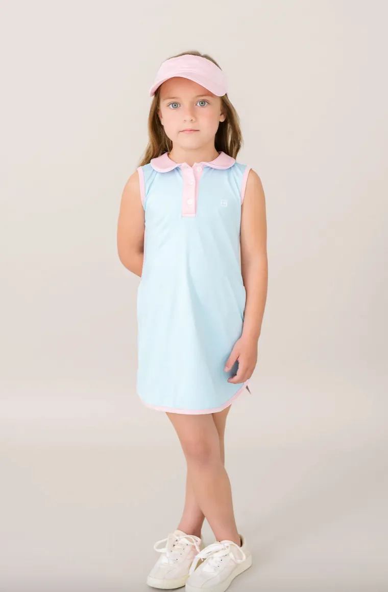 Set Athletic: Presley Dress - Cotton Candy Blue, Cotton Candy Pink