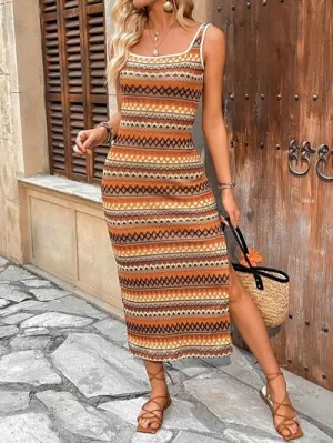 Side Slit Midi Tank Dress