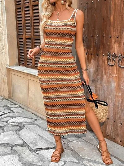 Side Slit Midi Tank Dress