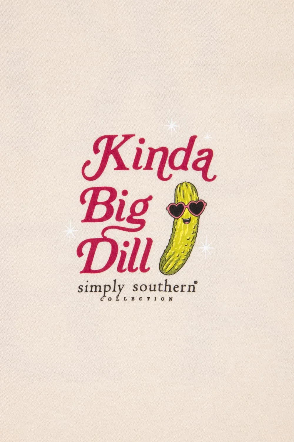 Simply Southern Long Sleeve Big Dill T-Shirt for Women in Whisper White | LS-BIGDILL-WHISPER