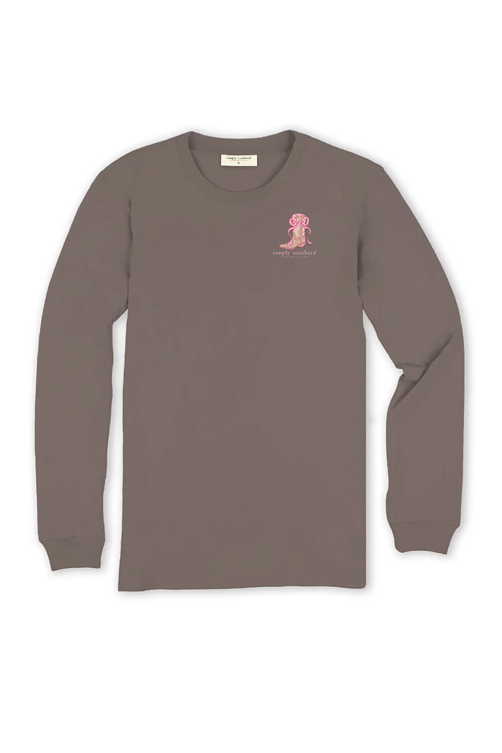 Simply Southern Long Sleeve Cowboy Like Me Dog T-Shirt for Women in Mocha | LS-LIKEME-MOCHA