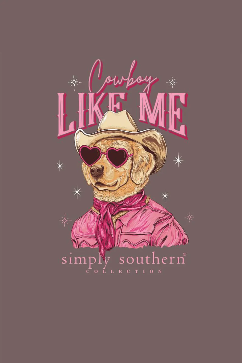 Simply Southern Long Sleeve Cowboy Like Me Dog T-Shirt for Women in Mocha | LS-LIKEME-MOCHA
