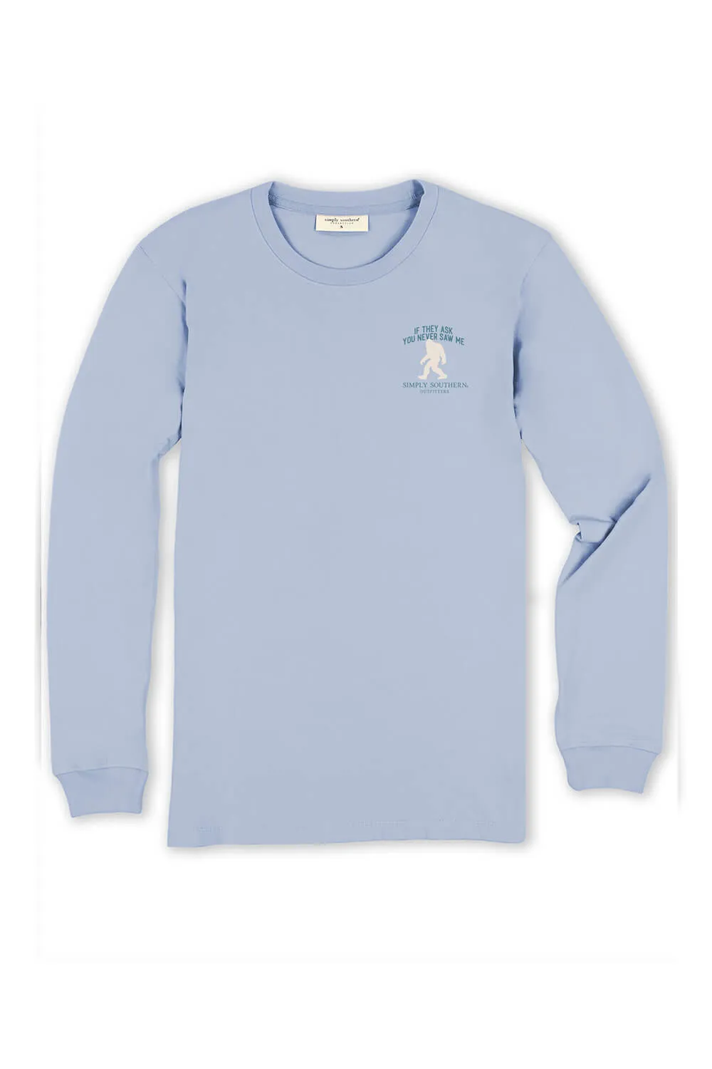 Simply Southern Long Sleeve Sasquatch Jeep T-Shirt for Men in Blue | MN-LS-SASQSUV-FOG