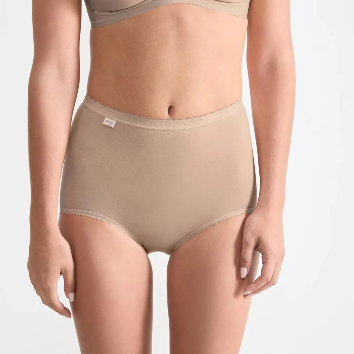 Sloggi Basic  3 Pack Maxi Brief | White / Natural