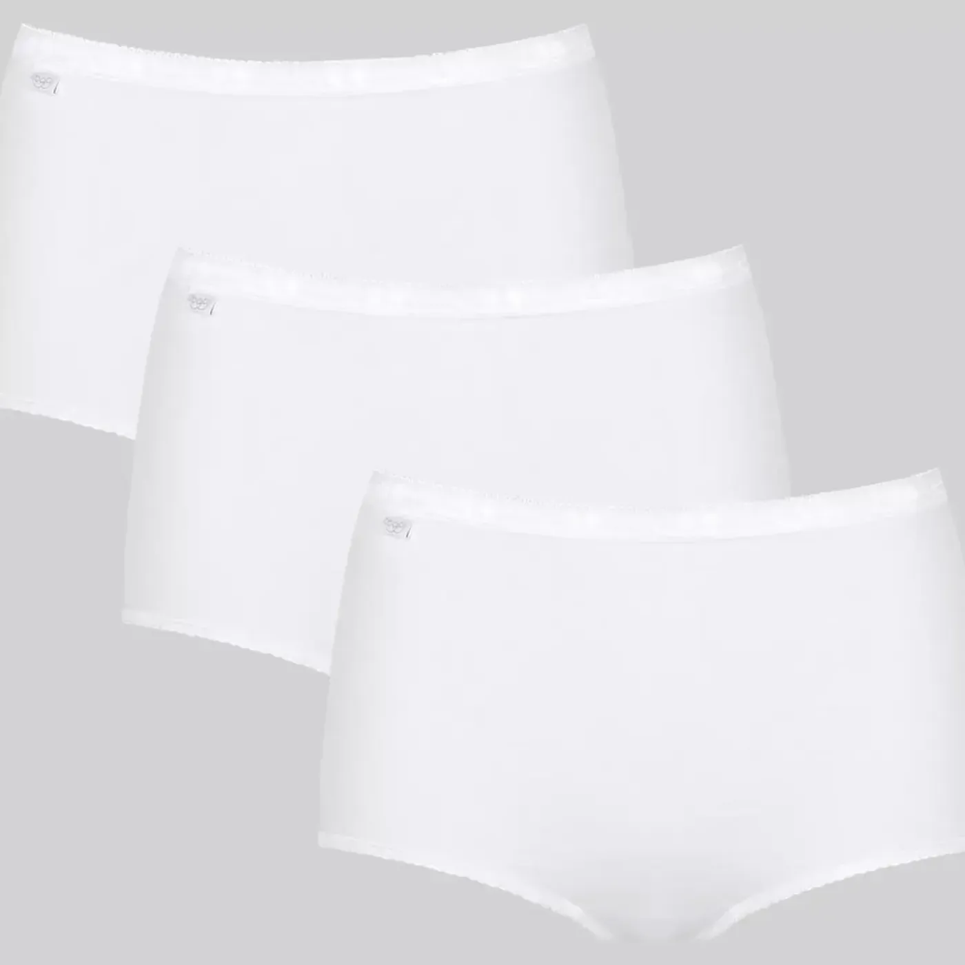 Sloggi Basic  3 Pack Maxi Brief | White / Natural