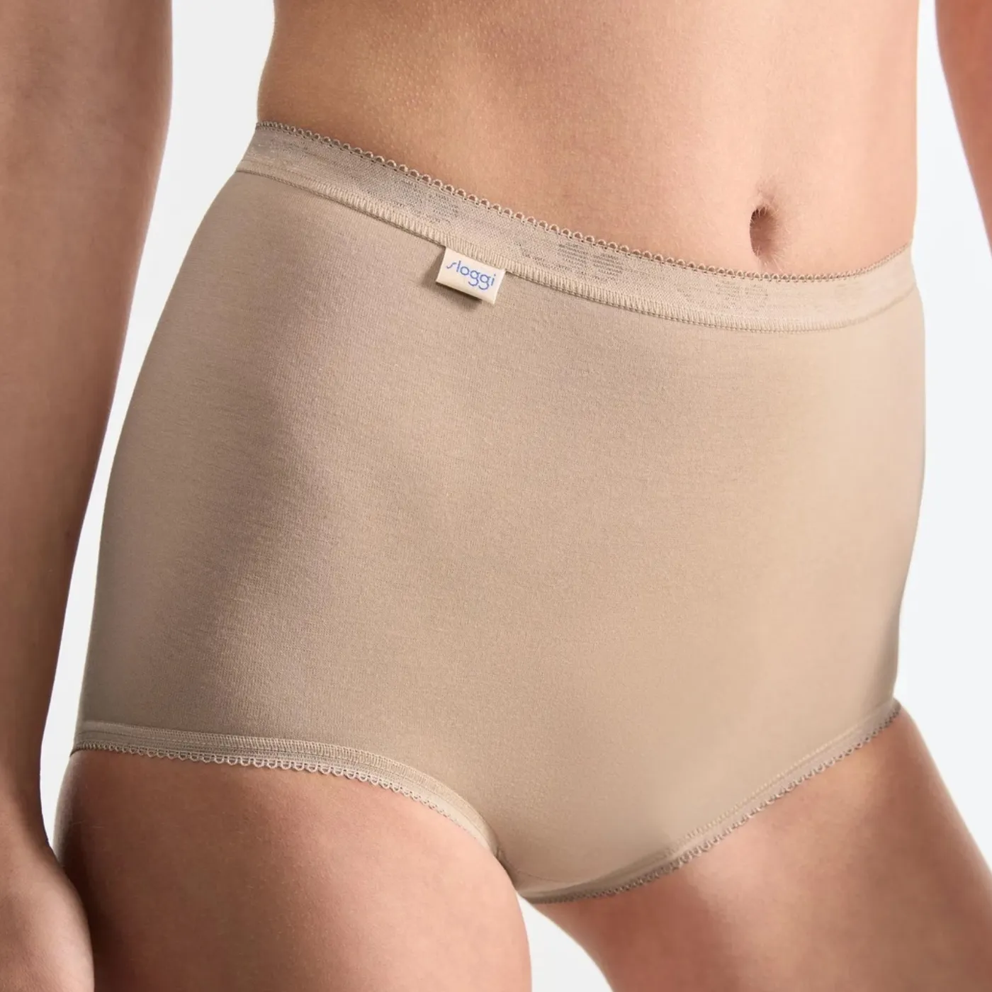 Sloggi Basic  3 Pack Maxi Brief | White / Natural