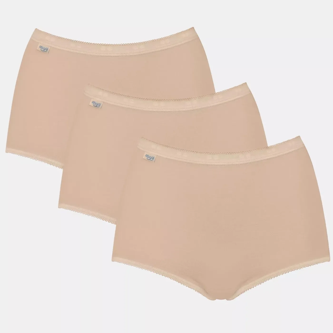 Sloggi Basic  3 Pack Maxi Brief | White / Natural