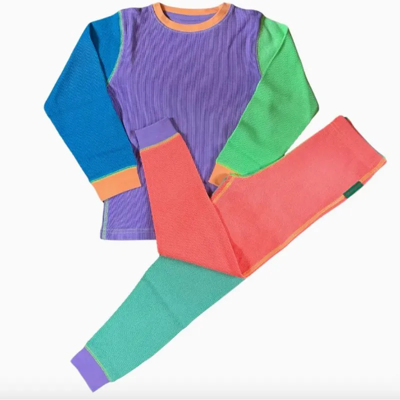 Slugs & Snails 90s Dayglow Kids Waffle Cotton Set
