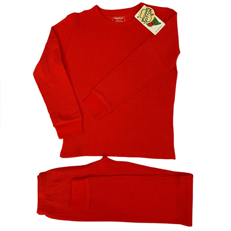 Slugs & Snails Cherry Red Kids Waffle Cotton Set