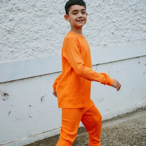 Slugs & Snails Sunrise Orange Kids Waffle Cotton Set