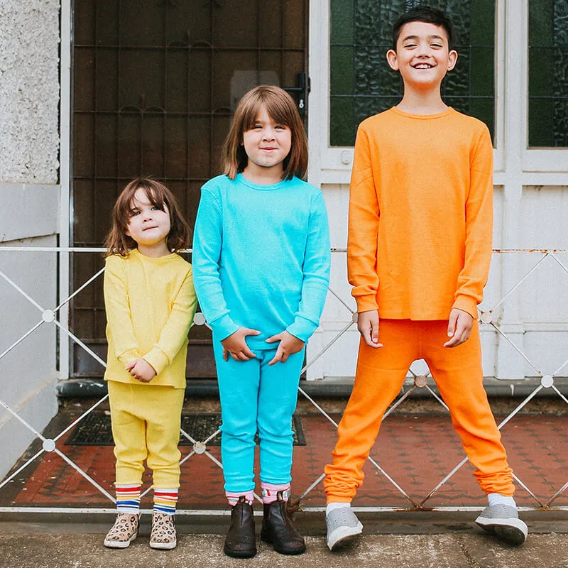 Slugs & Snails Sunrise Orange Kids Waffle Cotton Set