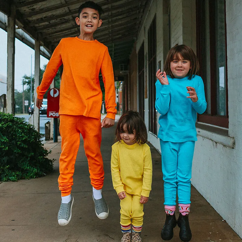 Slugs & Snails Sunrise Orange Kids Waffle Cotton Set