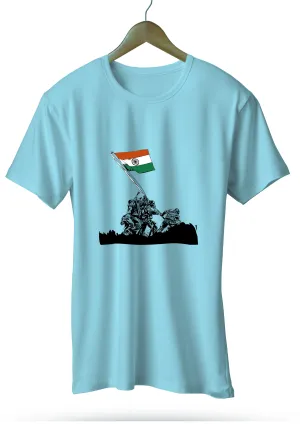 Soldiers With Flag_Cyan