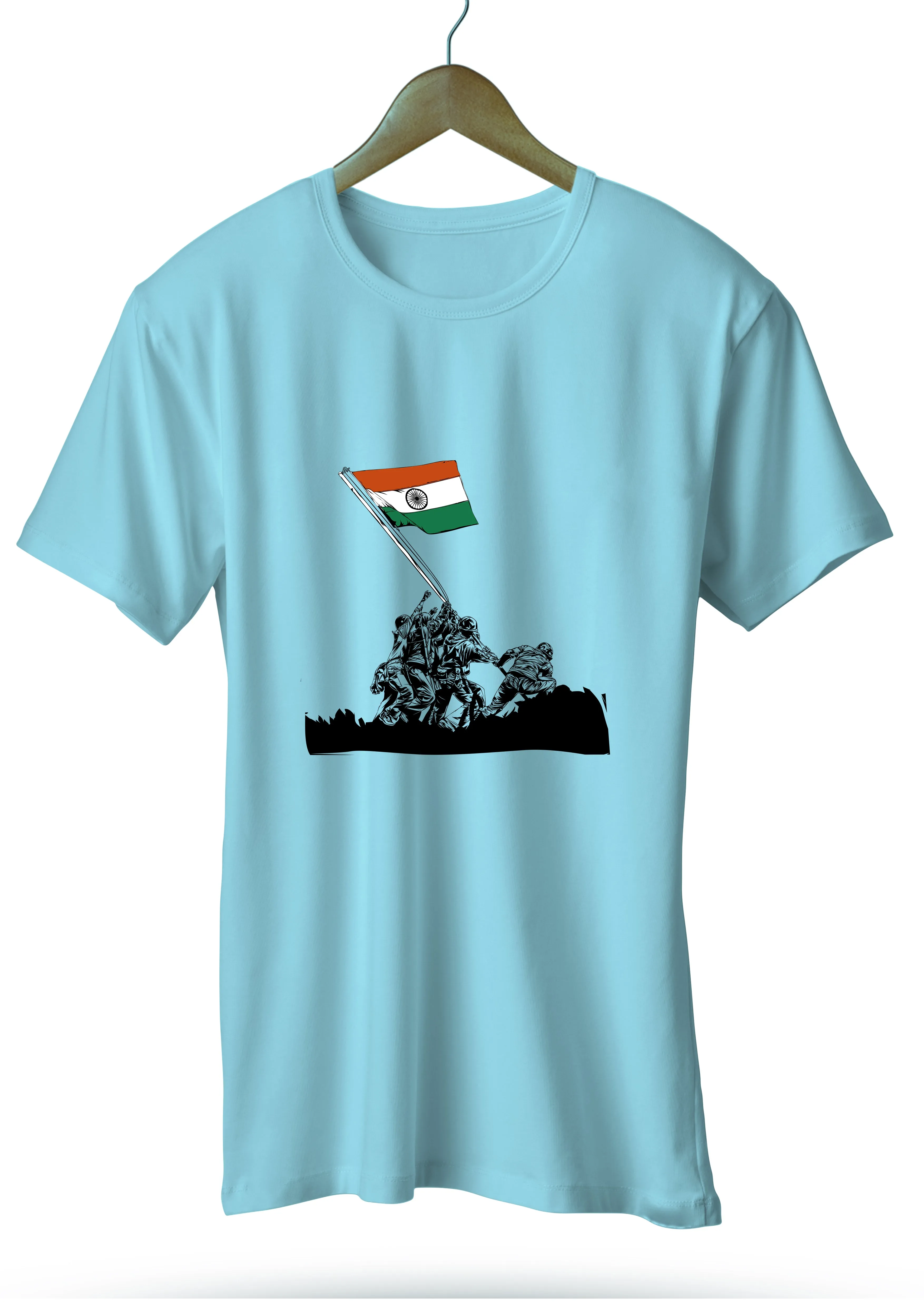 Soldiers With Flag_Cyan