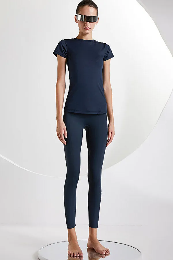 Solid Color Stovepipe Yoga Pants