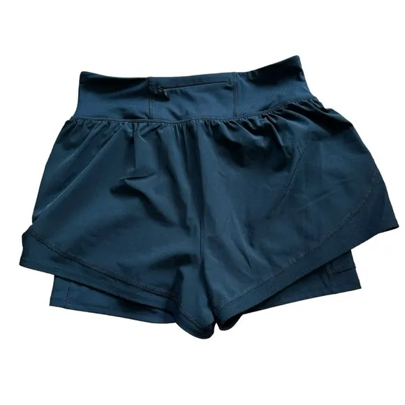 Spanx Get Moving Shorts Black Layered Running HIIT Workout Women’s M CrossFit