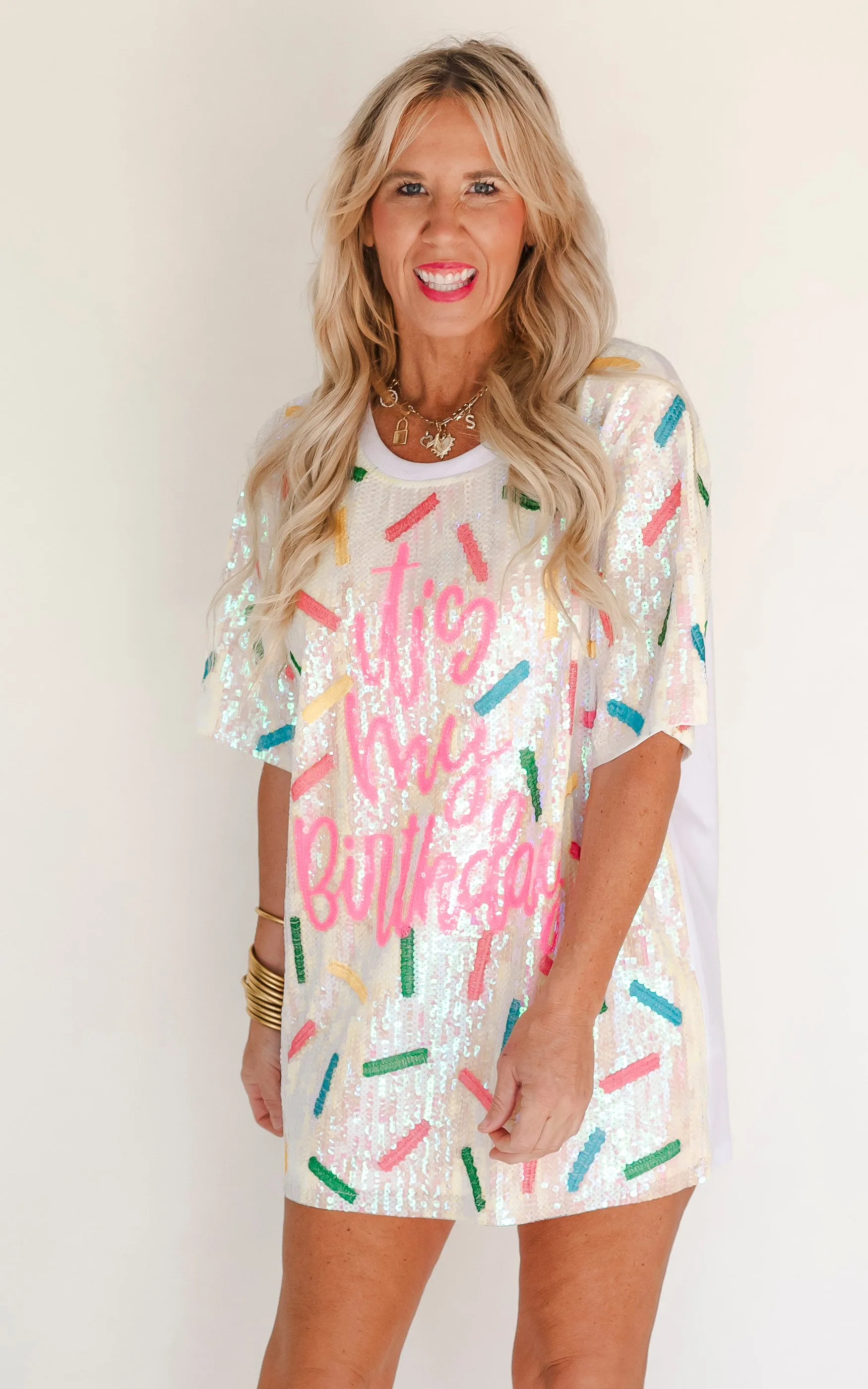Sprinkle Sequin Birthday Dress - Final Sale