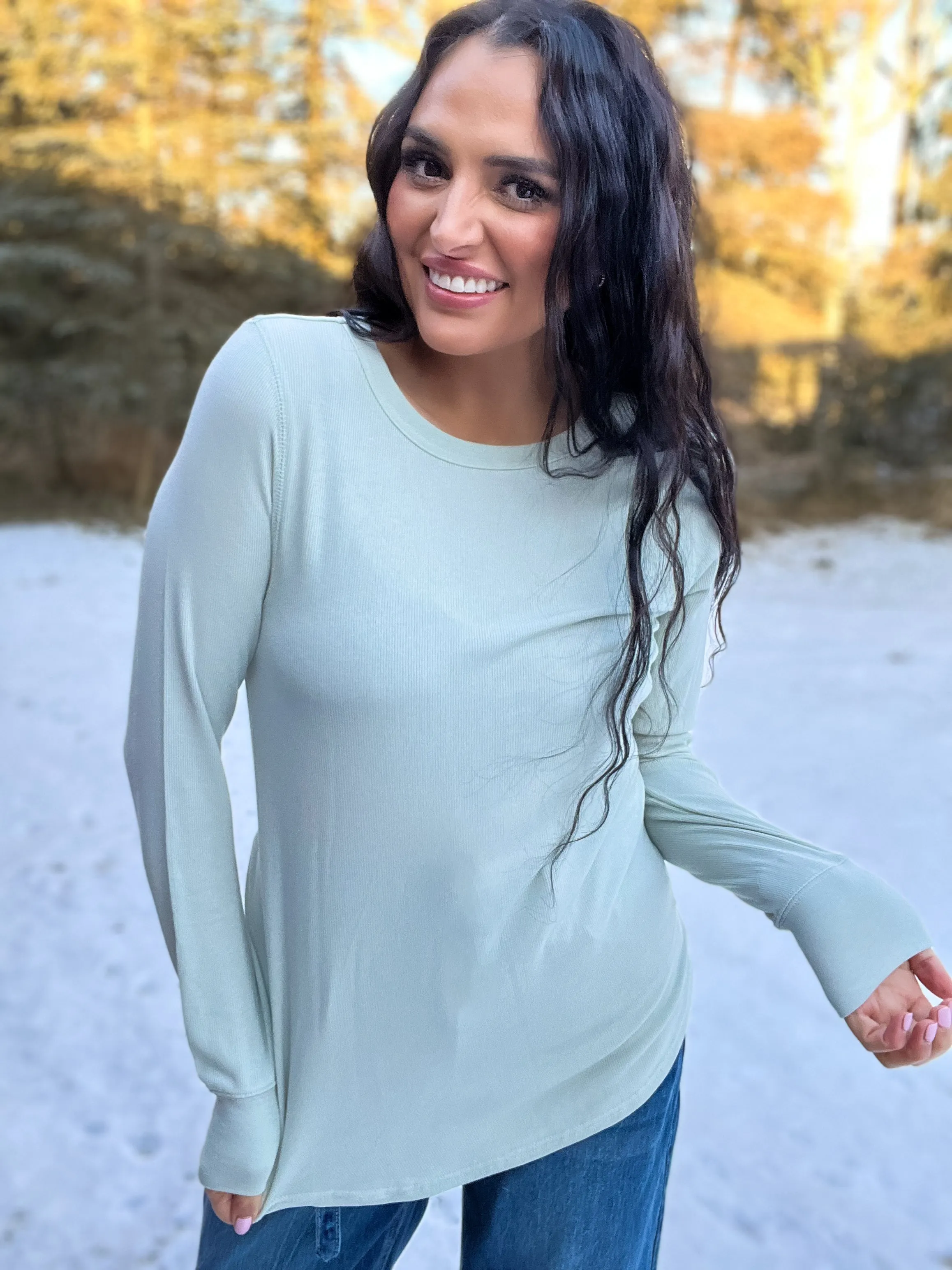 Stacy Top- Aqua Mist