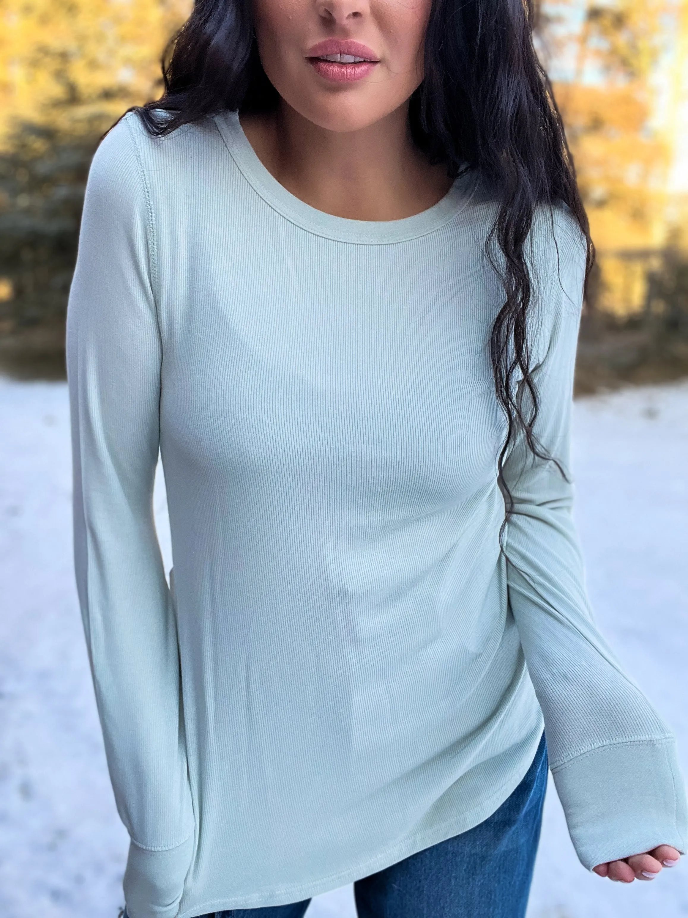 Stacy Top- Aqua Mist