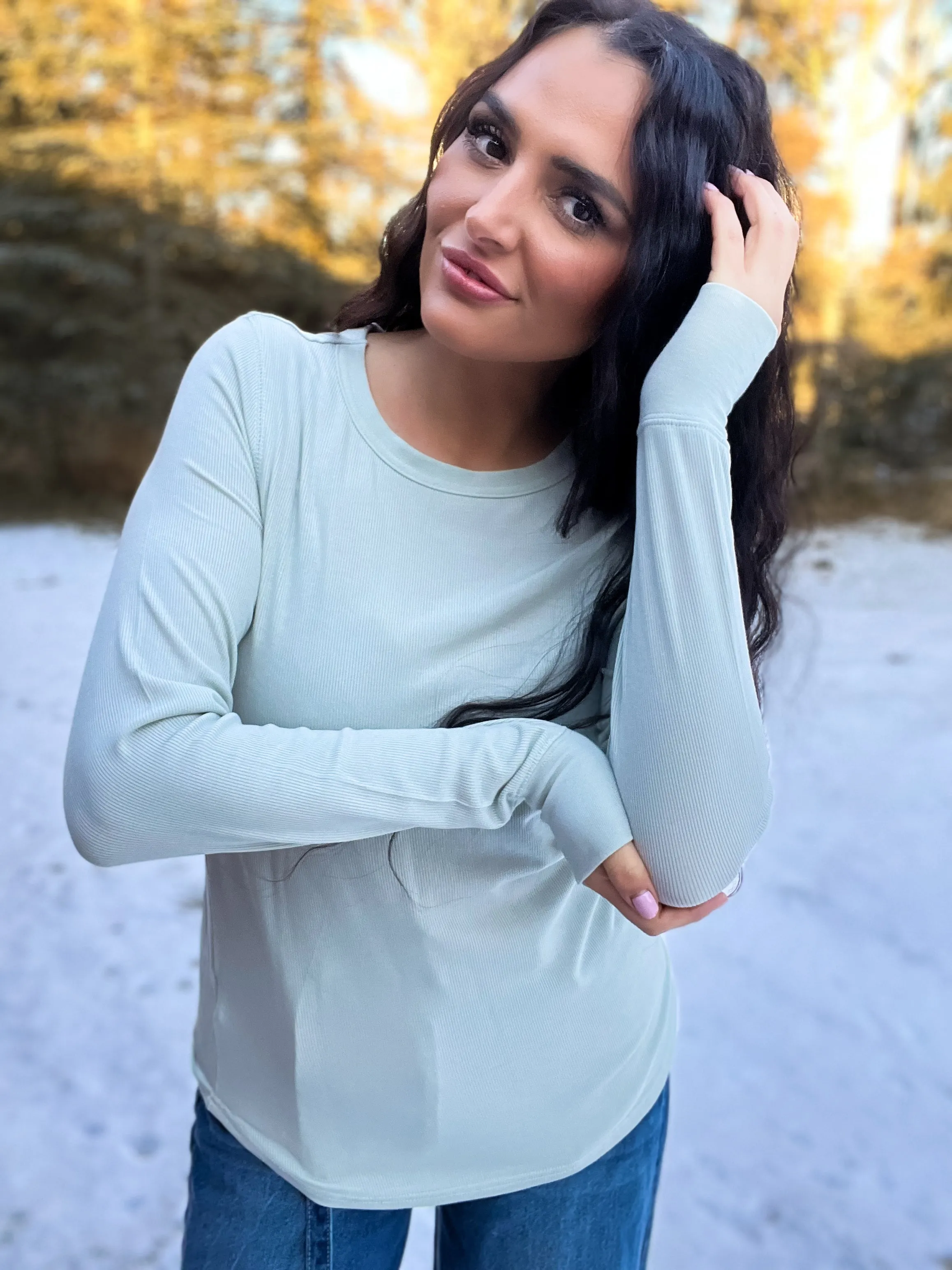 Stacy Top- Aqua Mist