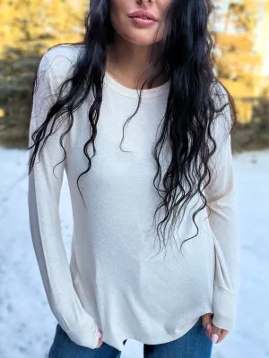 Stacy Top- Pink Oatmeal