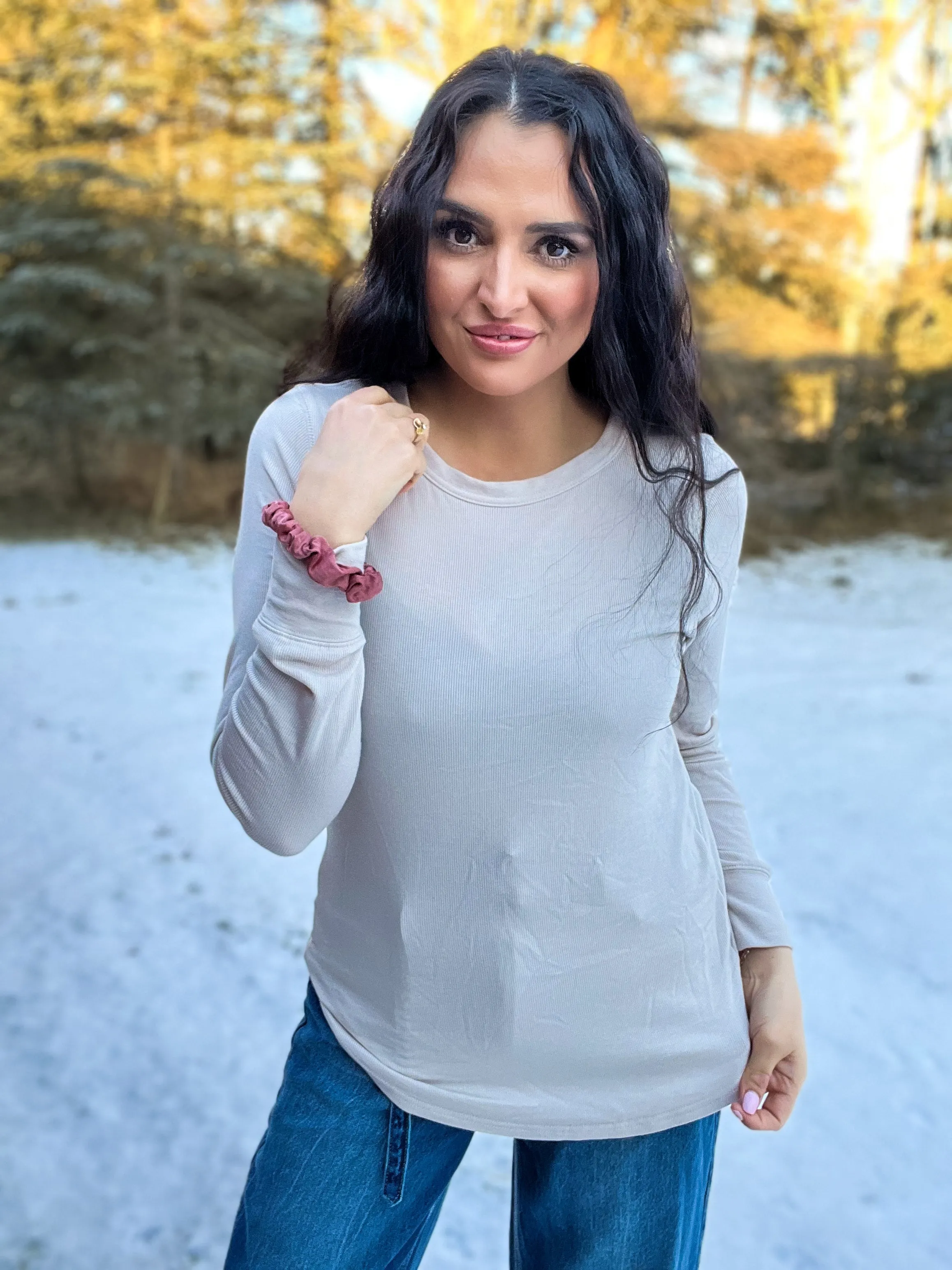 Stacy Top- Silver Grey