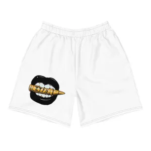 STFU Black Logo Men's Athletic Shorts - White