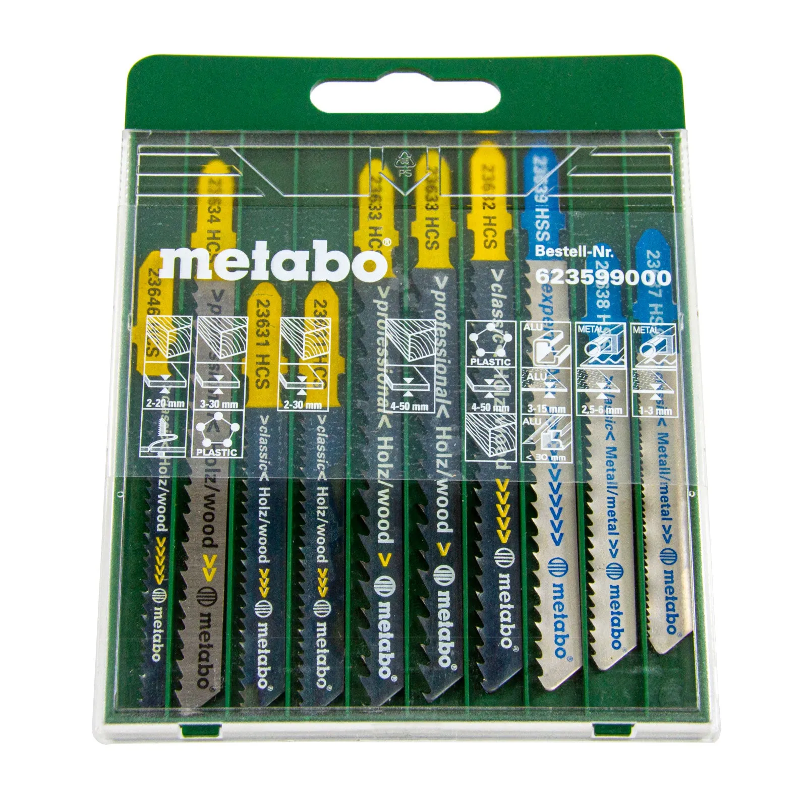 Stichsägeblätter Set "SP" (10-tlg. für Holz, Metall, Aluminium, Kunststoff)