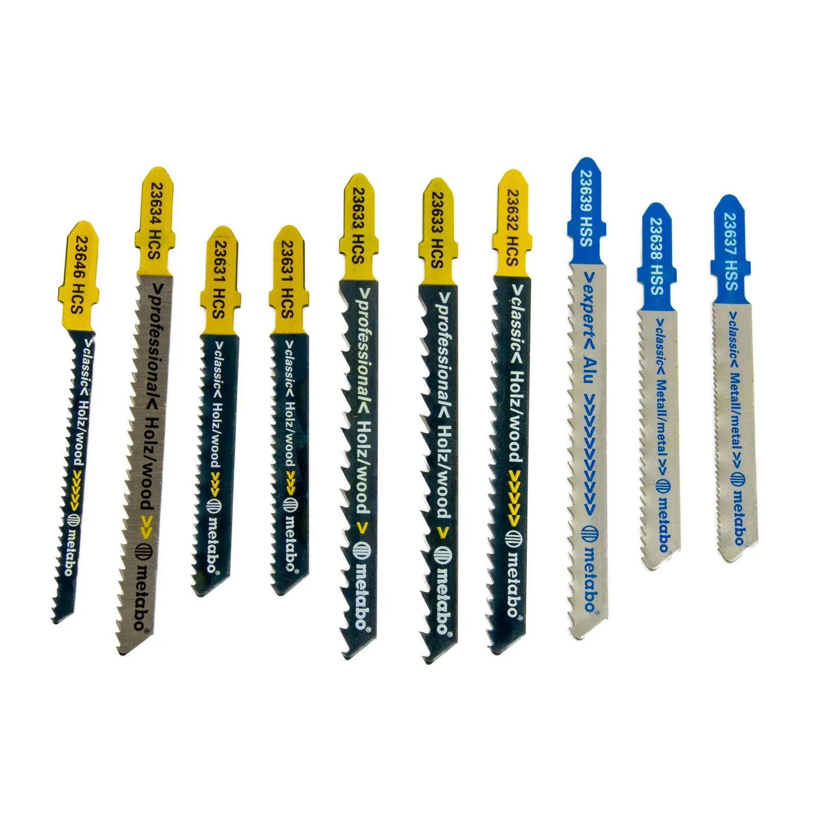 Stichsägeblätter Set "SP" (10-tlg. für Holz, Metall, Aluminium, Kunststoff)